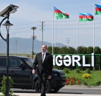 Prezident Ağdamın Kəngərli kəndinin birinci mərhələsinin açılışında iştirak edib