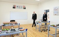 İlham Əliyev Kəngərli kənd tam orta məktəbinin binasının açılışında iştirak etdi